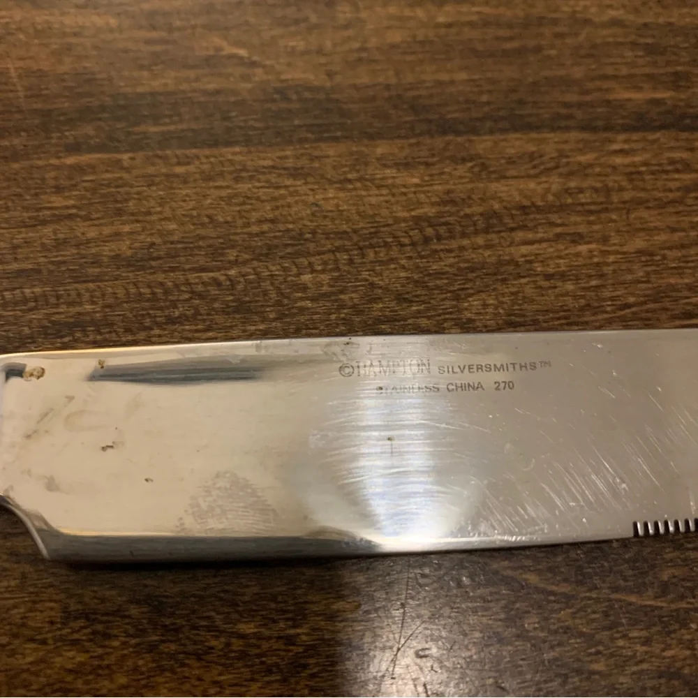 3/$20 One Hampton Silversmiths stainless knife Petal
